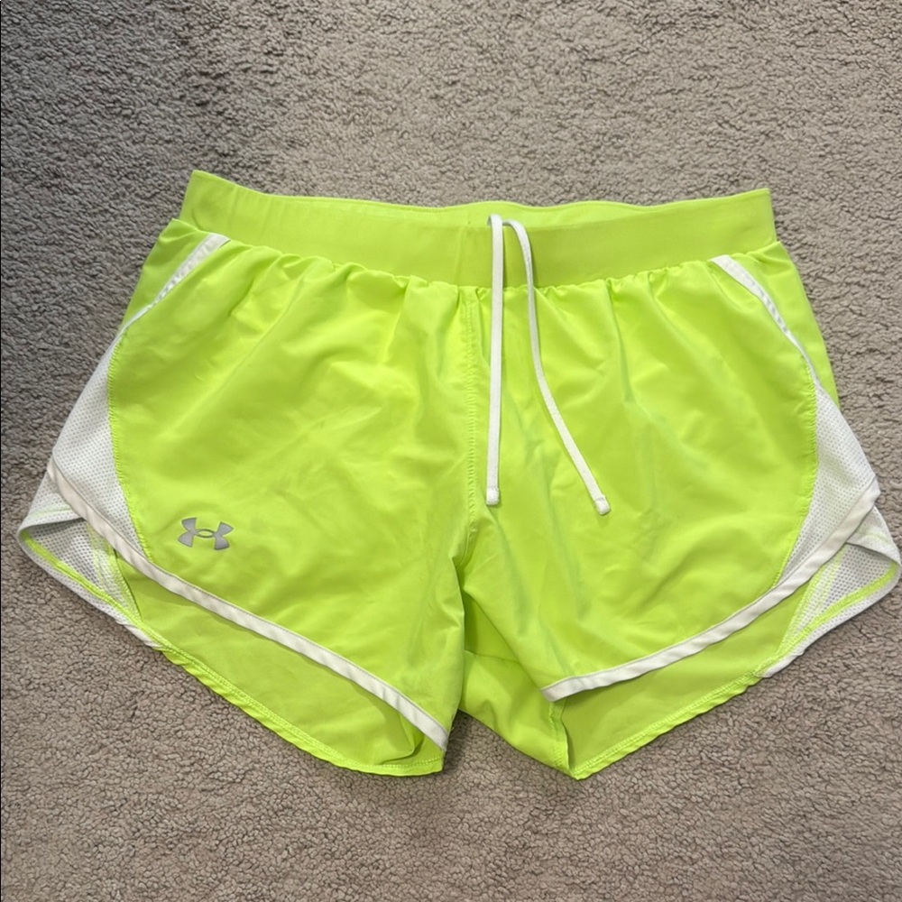 Under Armour Women's Bright Lime Athletic Shorts